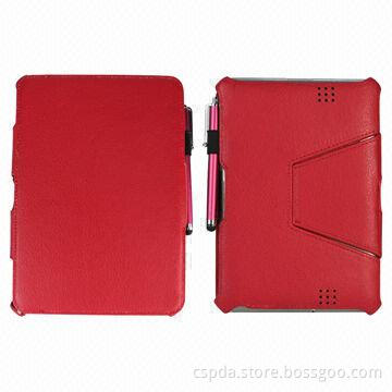 Black PU Heat Setting Tablet PC Case for Kindle Fire 2, with Pen Slot